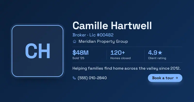 Agent Profile Open Graph image template