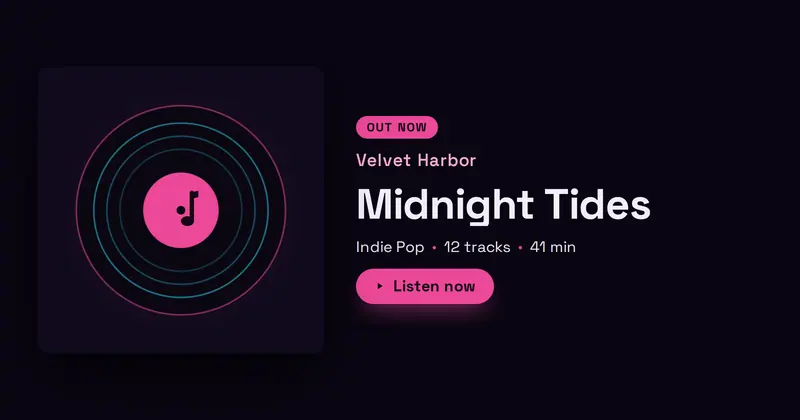 Album Release Open Graph image template