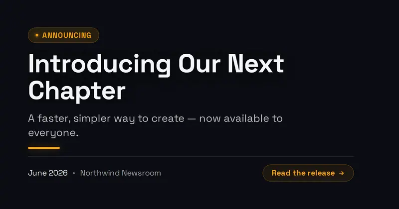 Announcement Open Graph image template