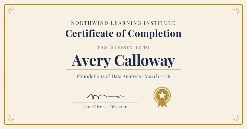 Certificate Open Graph image template