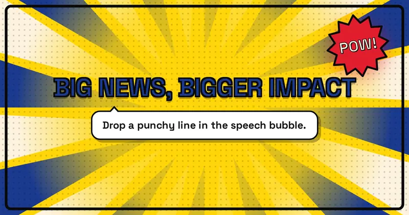 Comic Pop Open Graph image template
