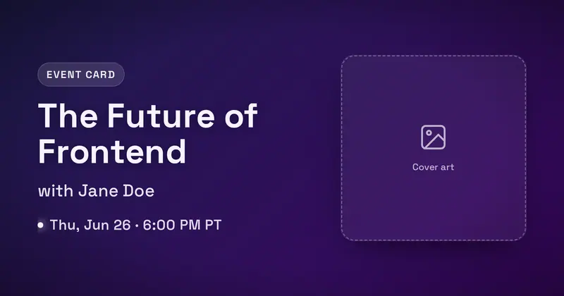 Event Card Open Graph image template