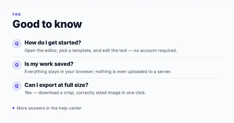 FAQ Open Graph image template