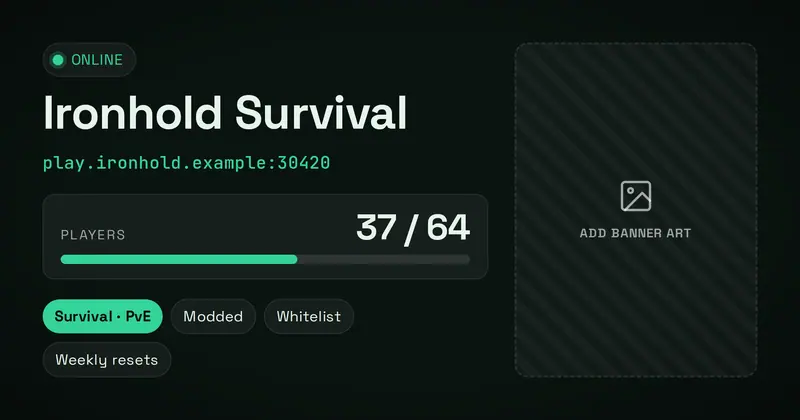Game Server Open Graph image template