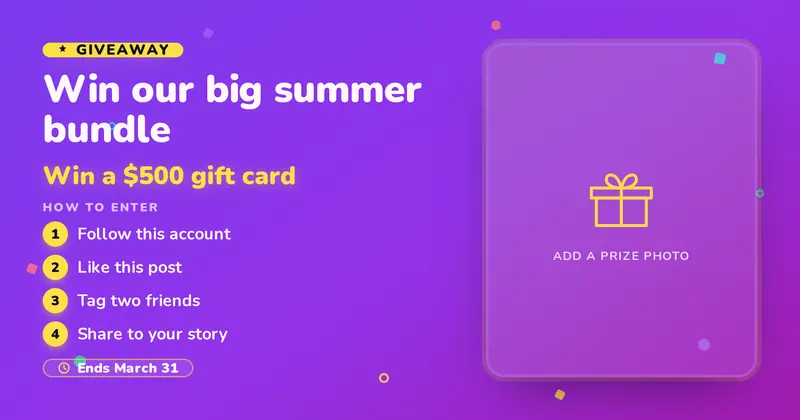 Giveaway Open Graph image template