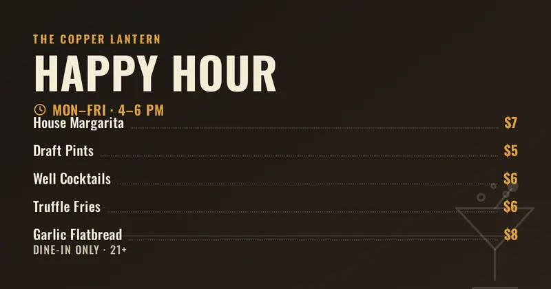 Happy Hour Open Graph image template
