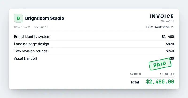 Invoice Open Graph image template