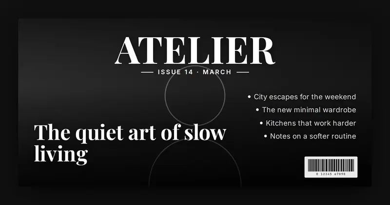 Magazine Cover Open Graph image template