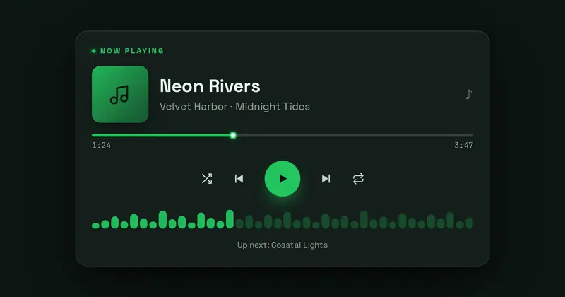 Now Playing Open Graph image template