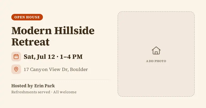 Open House Open Graph image template