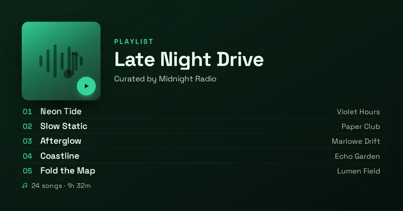 Playlist Open Graph image template