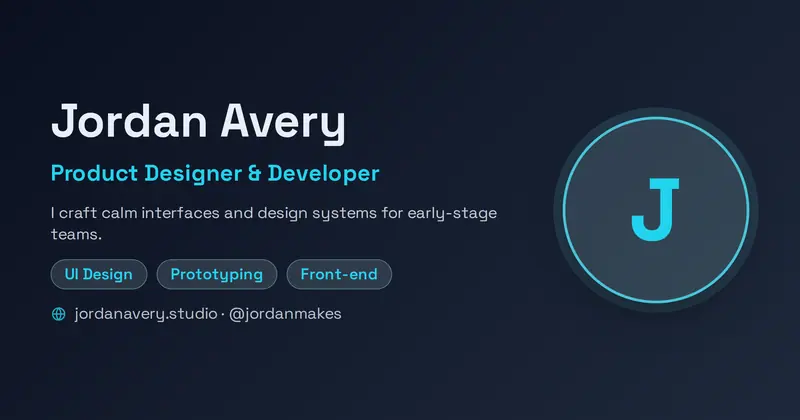 Personal Brand Open Graph image template