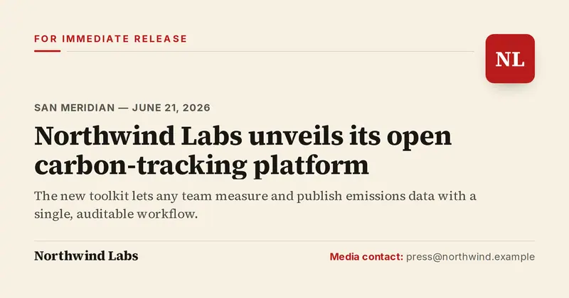 Press Release Open Graph image template