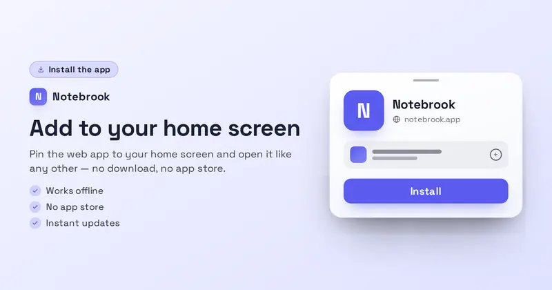 PWA Install Open Graph image template