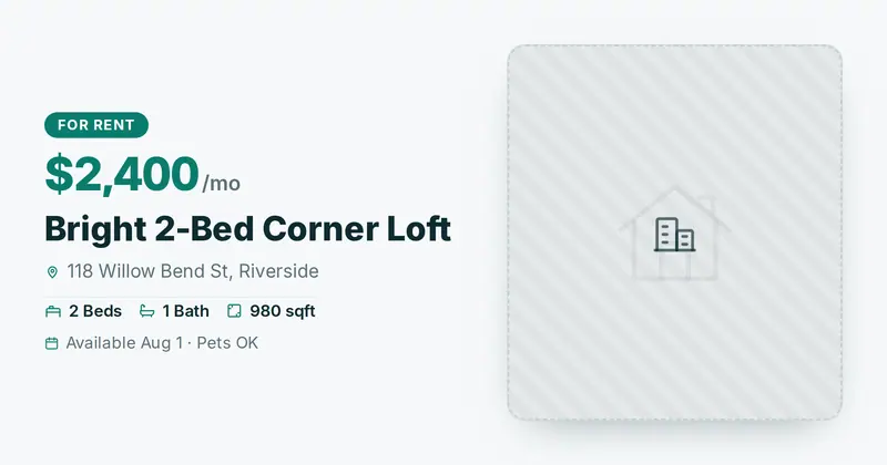 Rental Listing Open Graph image template