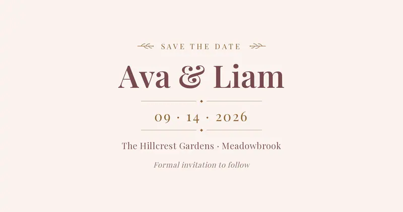 Save the Date Open Graph image template