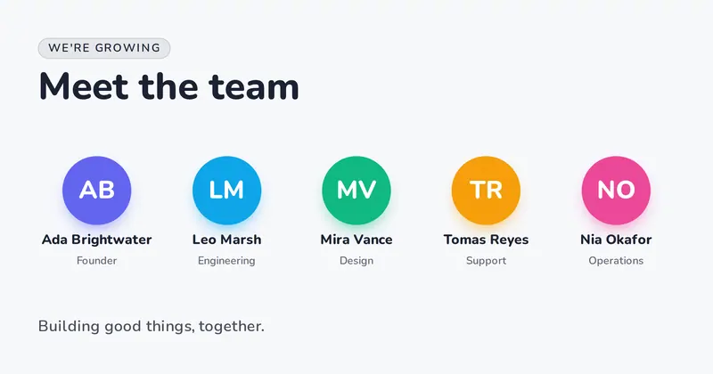 Meet the Team Open Graph image template
