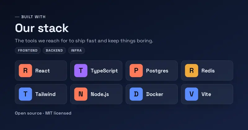 Tech Stack Open Graph image template
