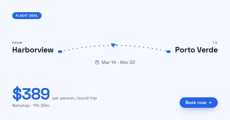 Travel Deal Open Graph image template